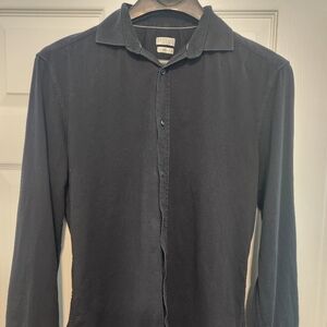 Brunello Cucinelli Men’s  Leisure Fit Shirt Size XL Made In Italy Charcoal